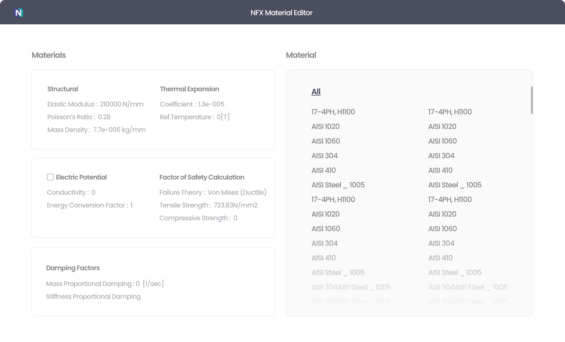 nfx material editor